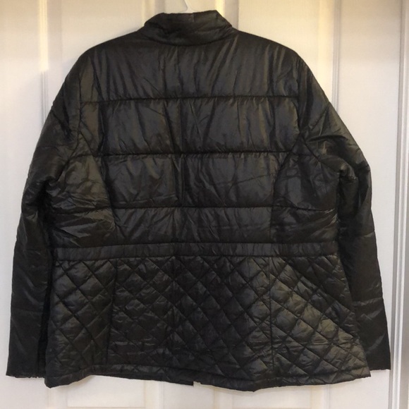 Torrid 1X quilted peplum, puffer jacket, lightweight Black NEW with tags - Picture 4 of 11